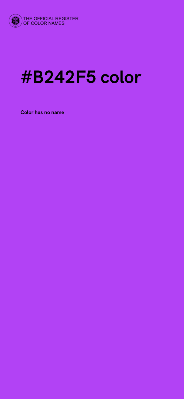 #B242F5 color image