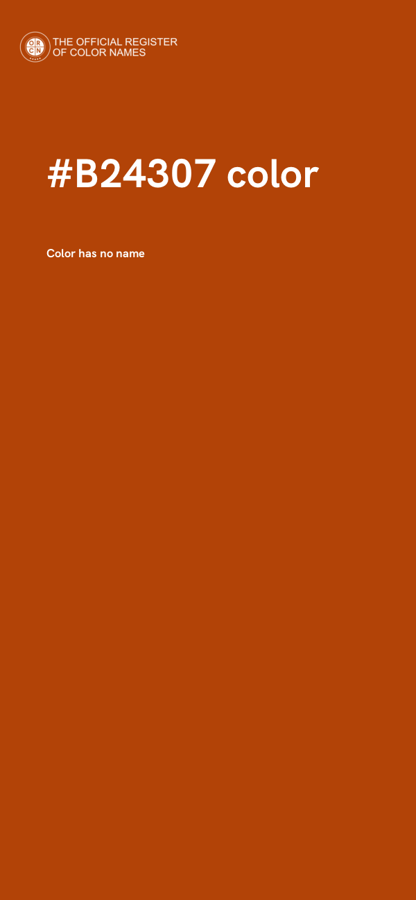#B24307 color image