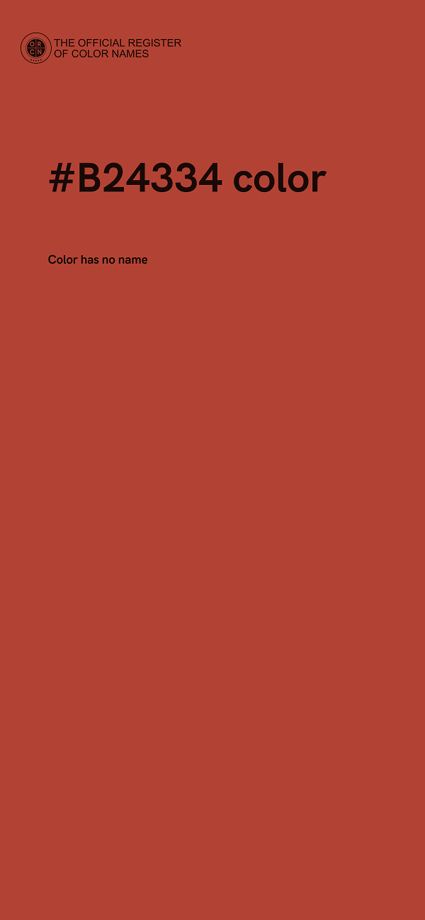#B24334 color image