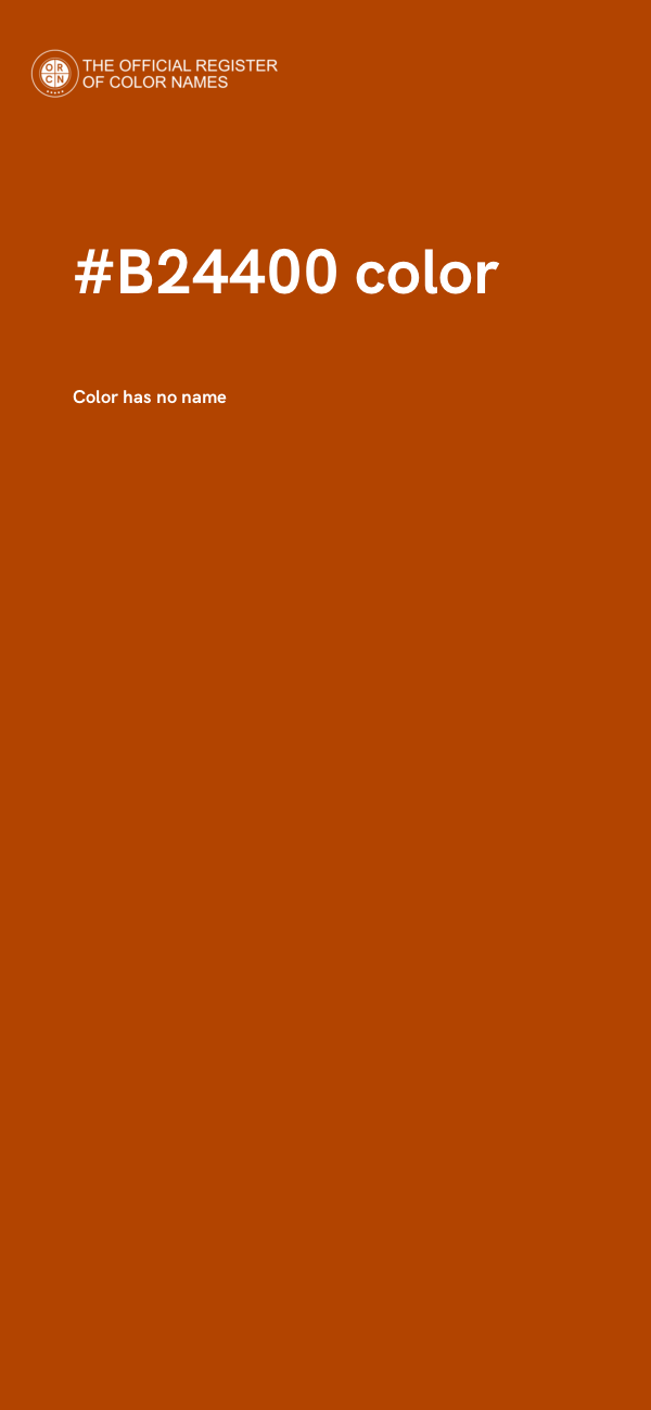 #B24400 color image