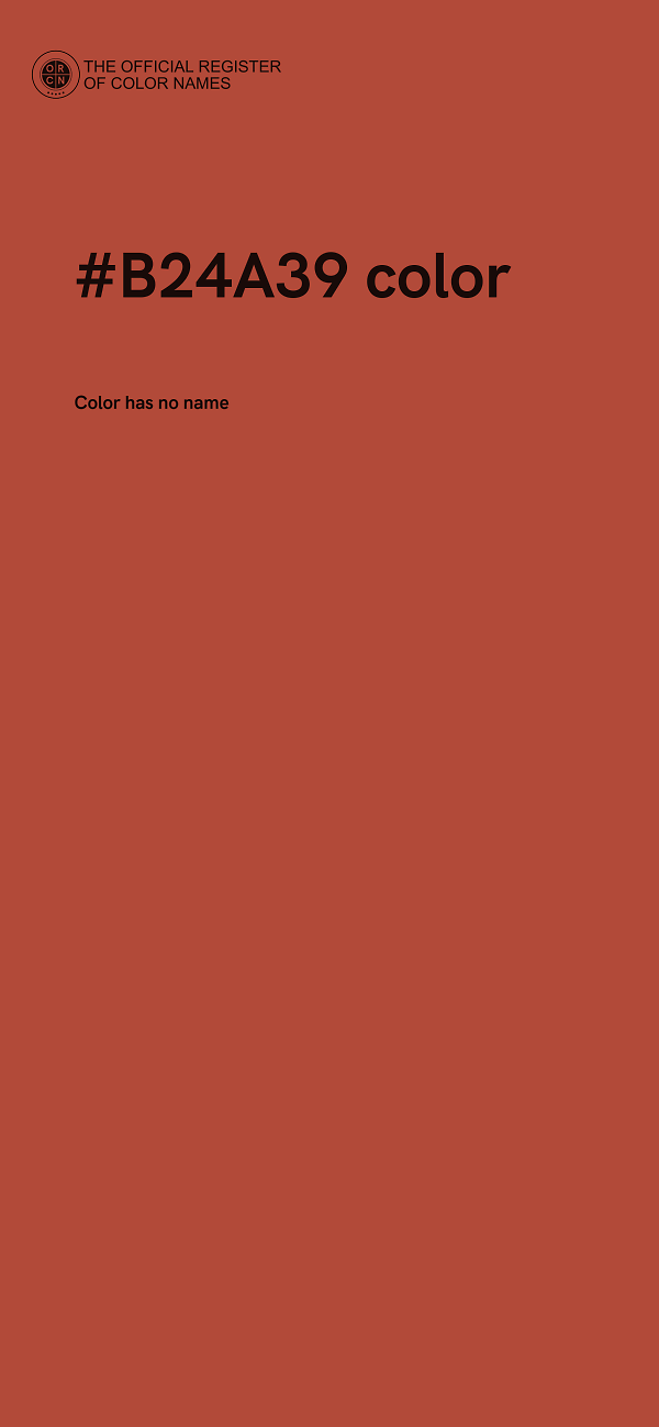 #B24A39 color image