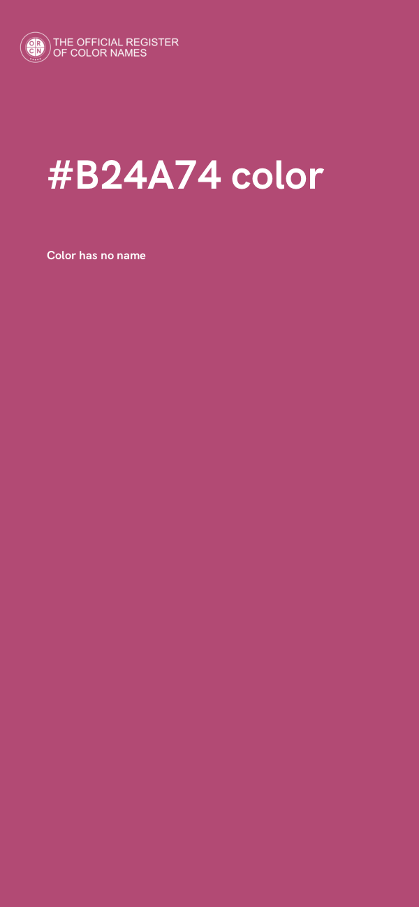 #B24A74 color image