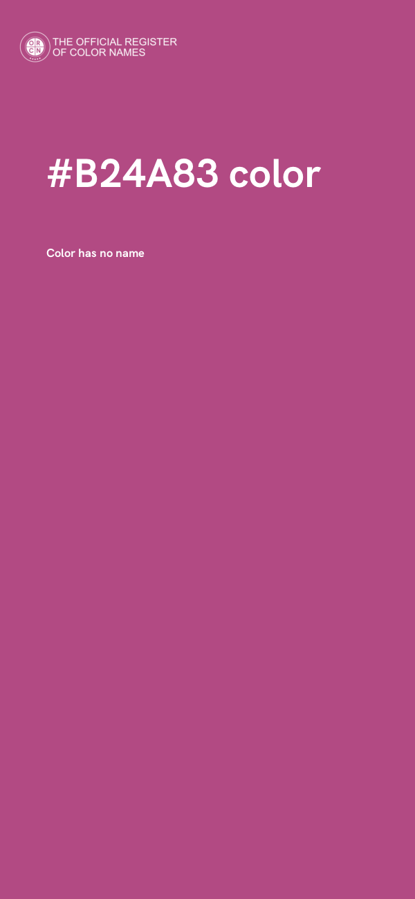 #B24A83 color image