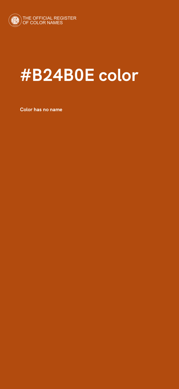#B24B0E color image