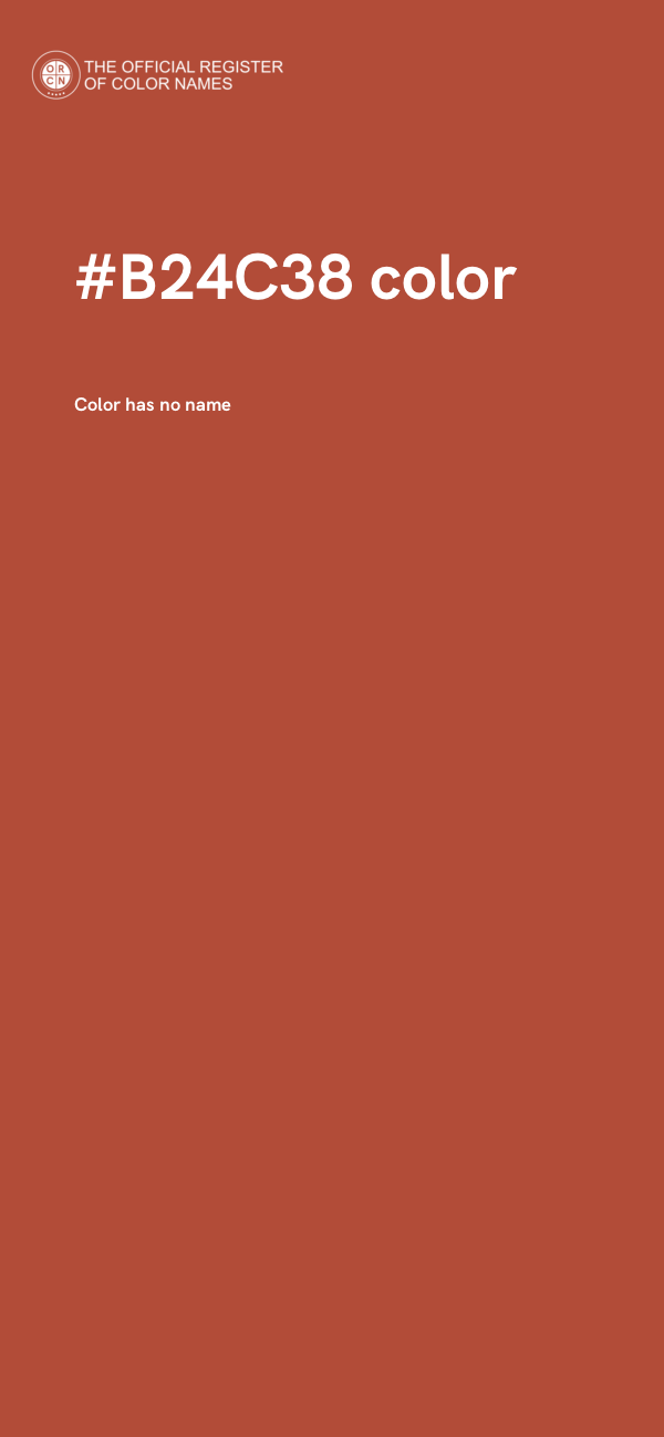 #B24C38 color image