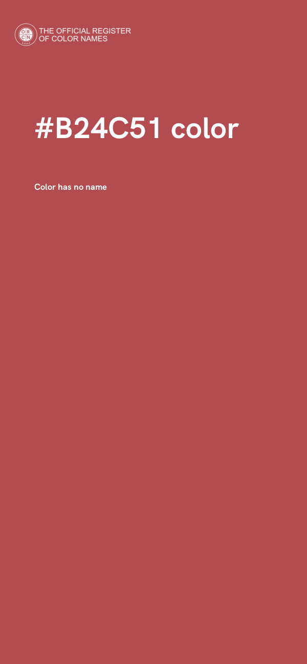 #B24C51 color image