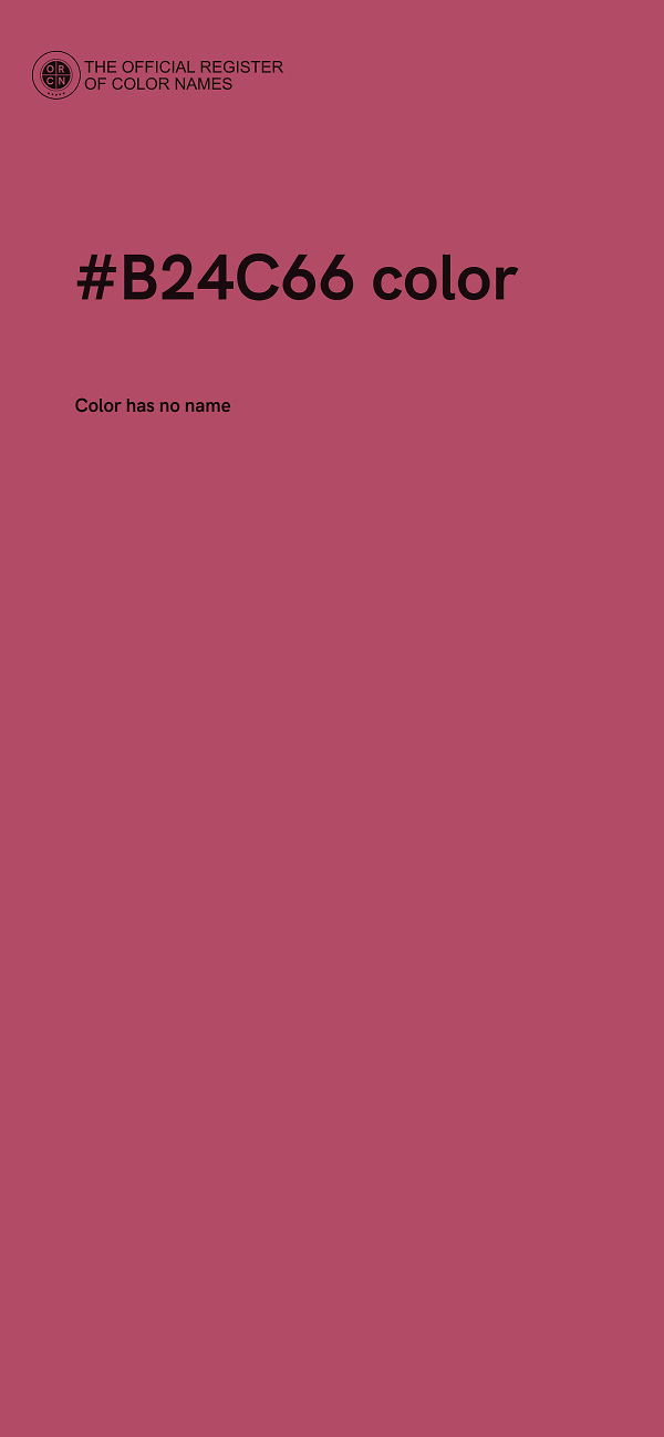 #B24C66 color image