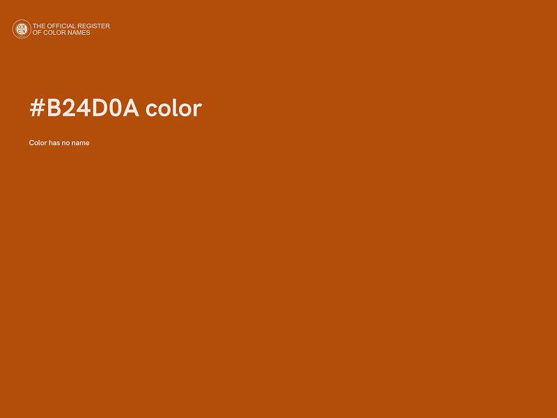 #B24D0A color image