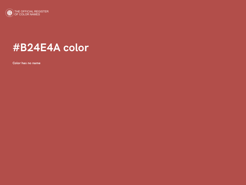 #B24E4A color image