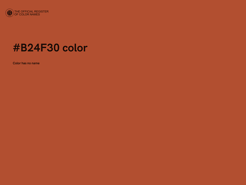 #B24F30 color image