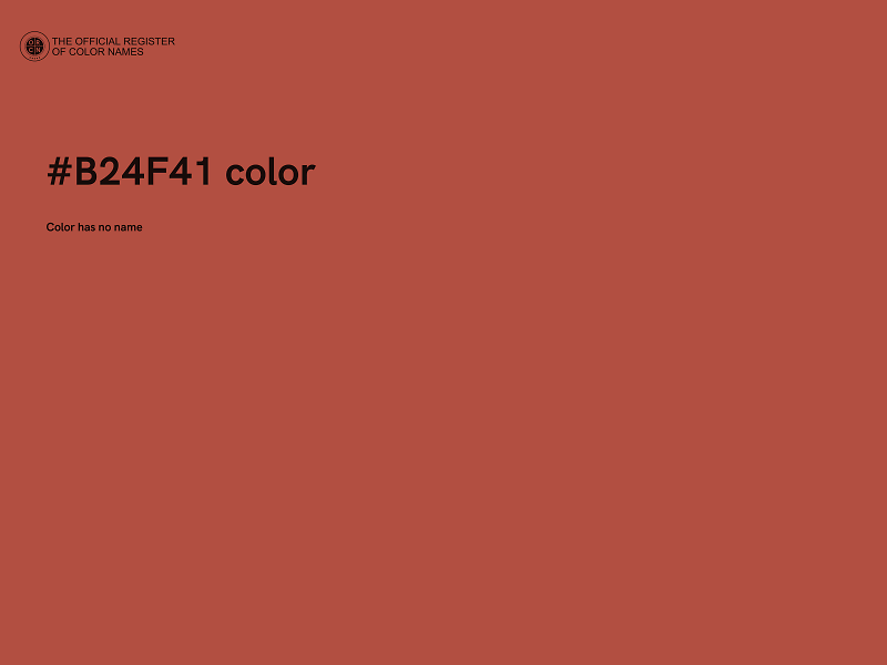 #B24F41 color image