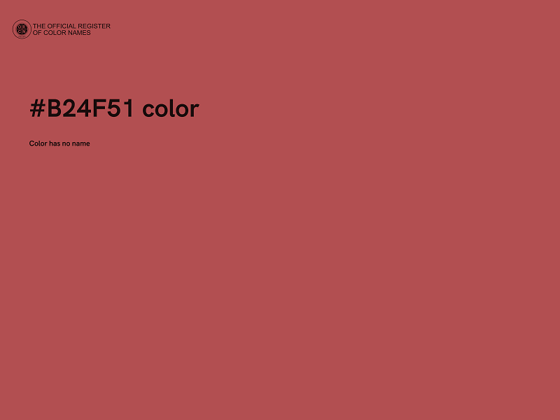 #B24F51 color image