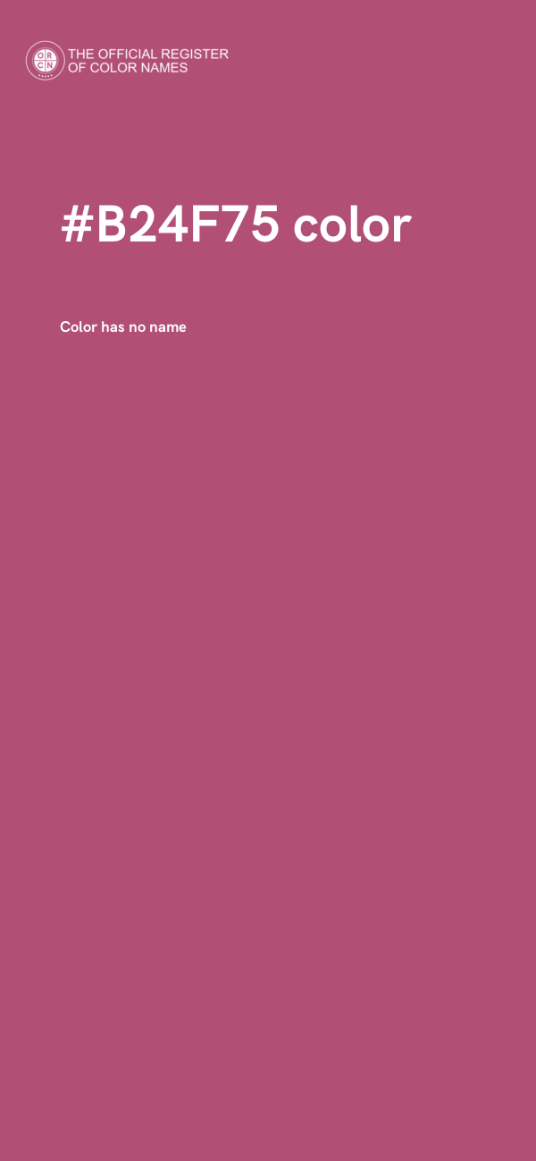 #B24F75 color image