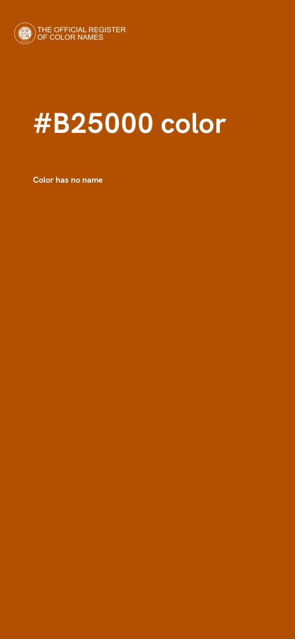 #B25000 color image