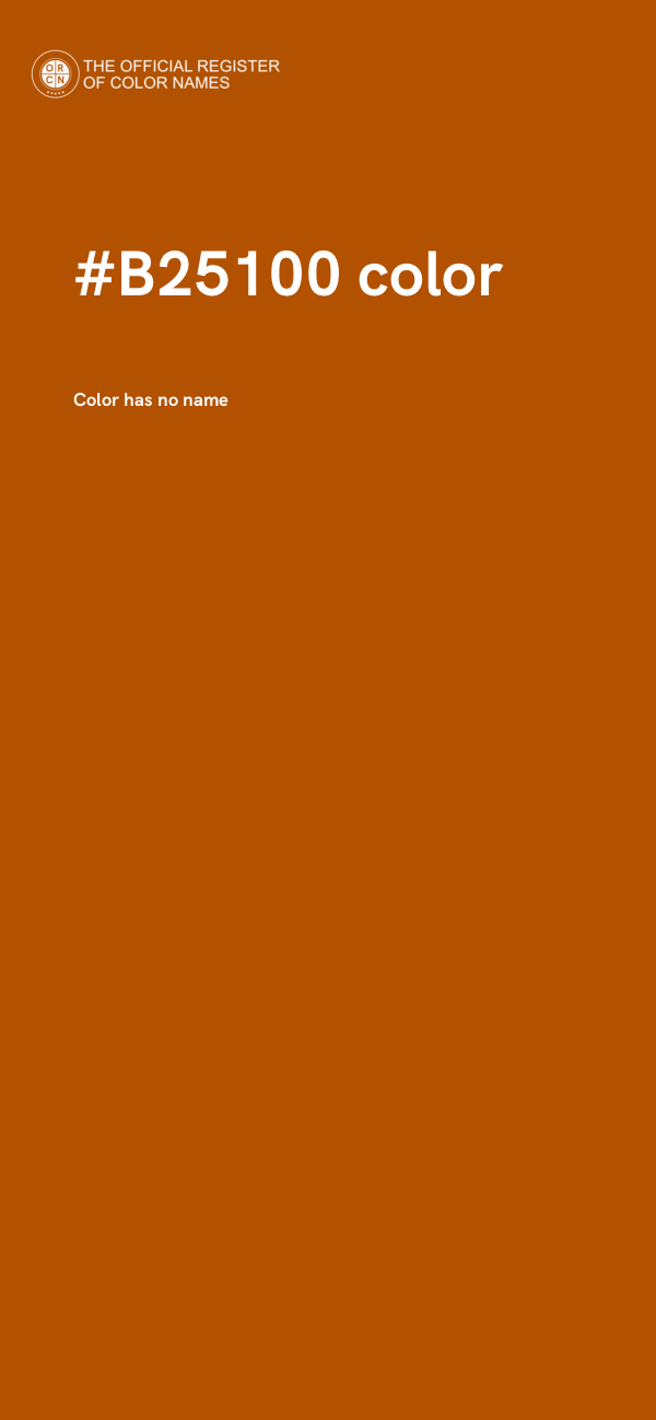 #B25100 color image