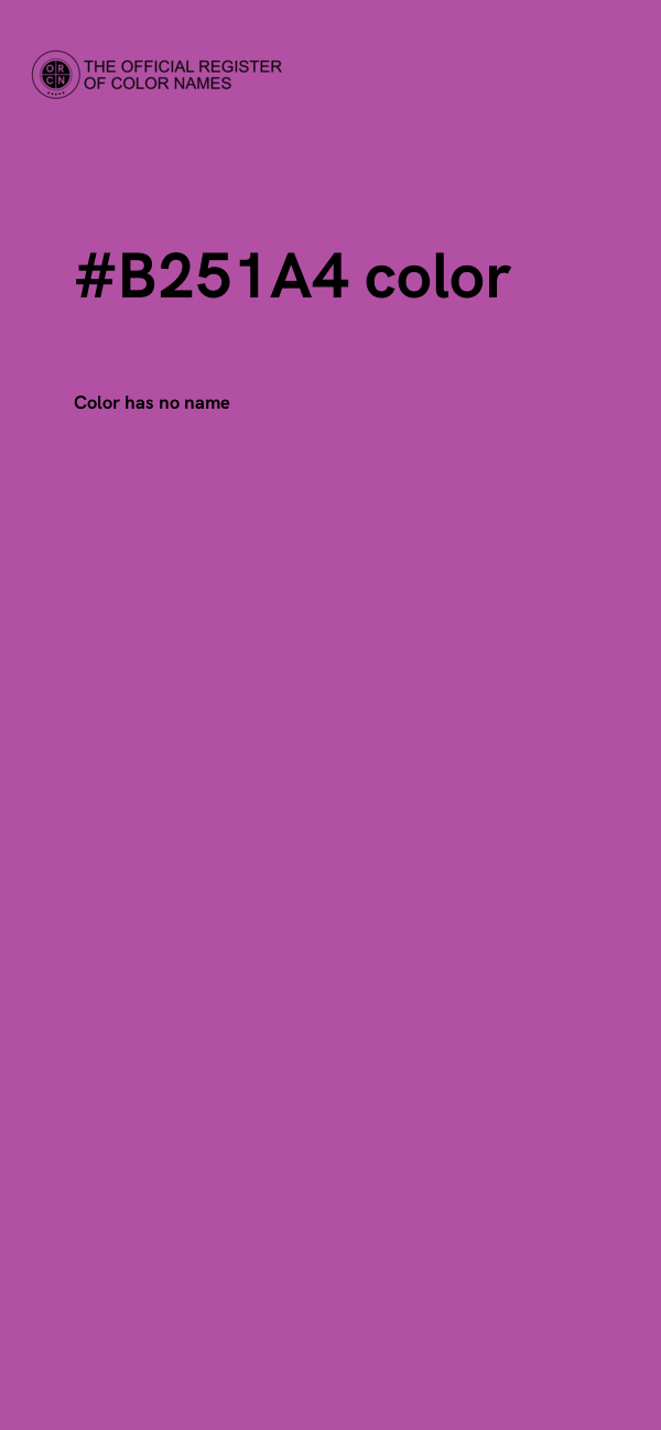 #B251A4 color image
