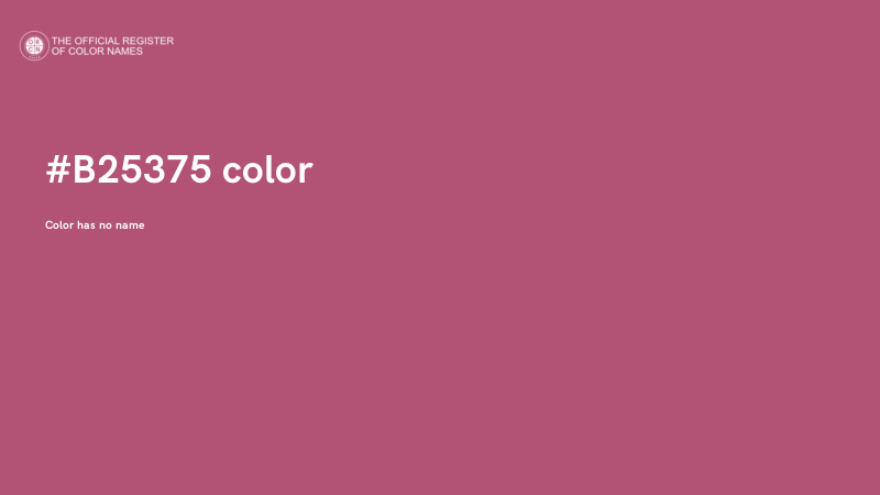 #B25375 color image