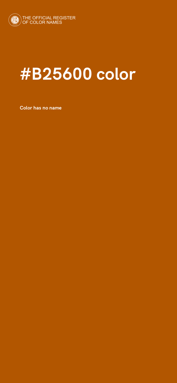 #B25600 color image