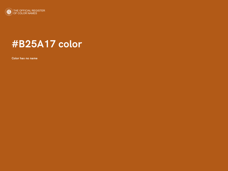 #B25A17 color image