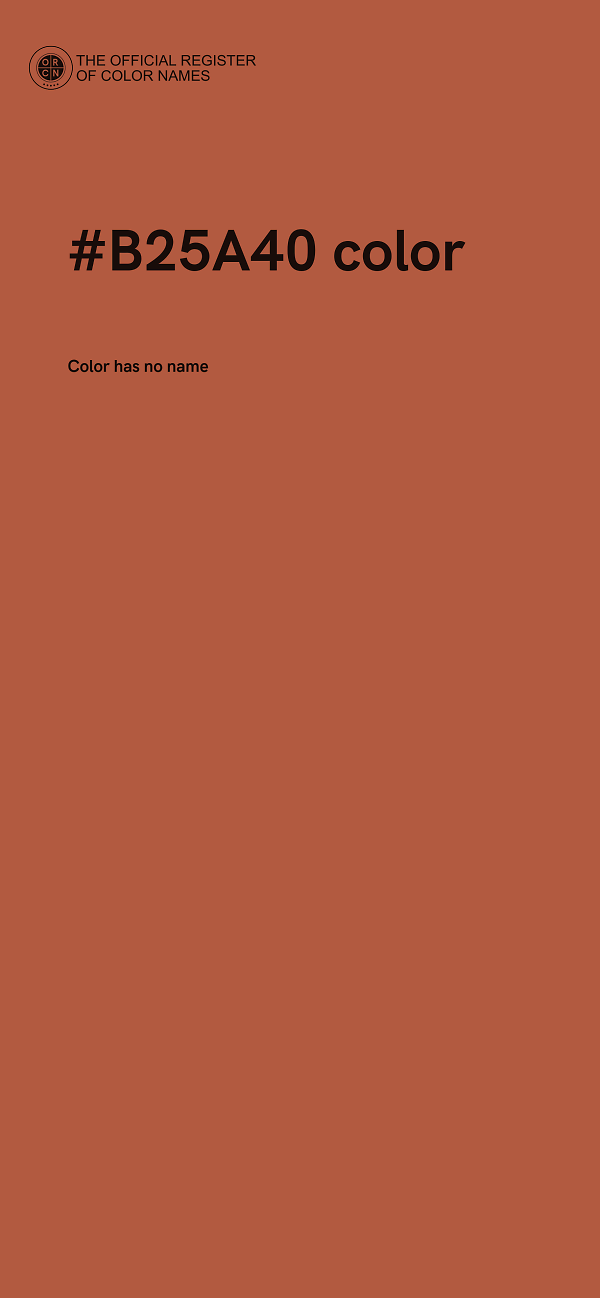 #B25A40 color image