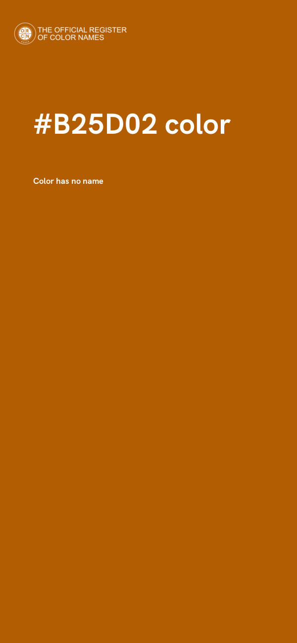 #B25D02 color image