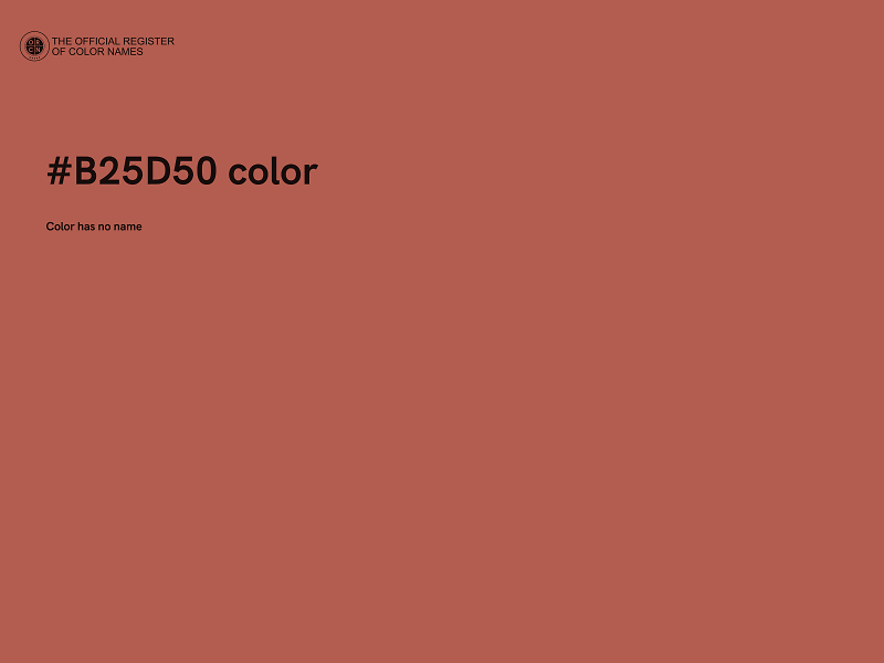 #B25D50 color image