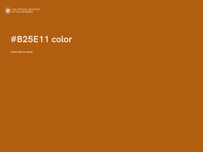 #B25E11 color image