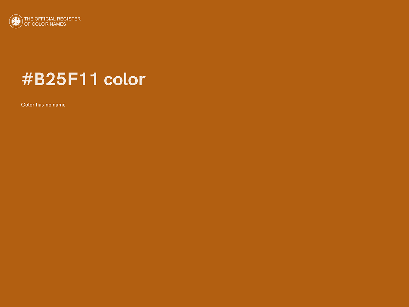 #B25F11 color image