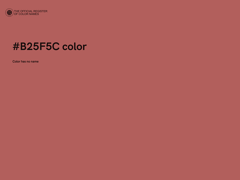 #B25F5C color image
