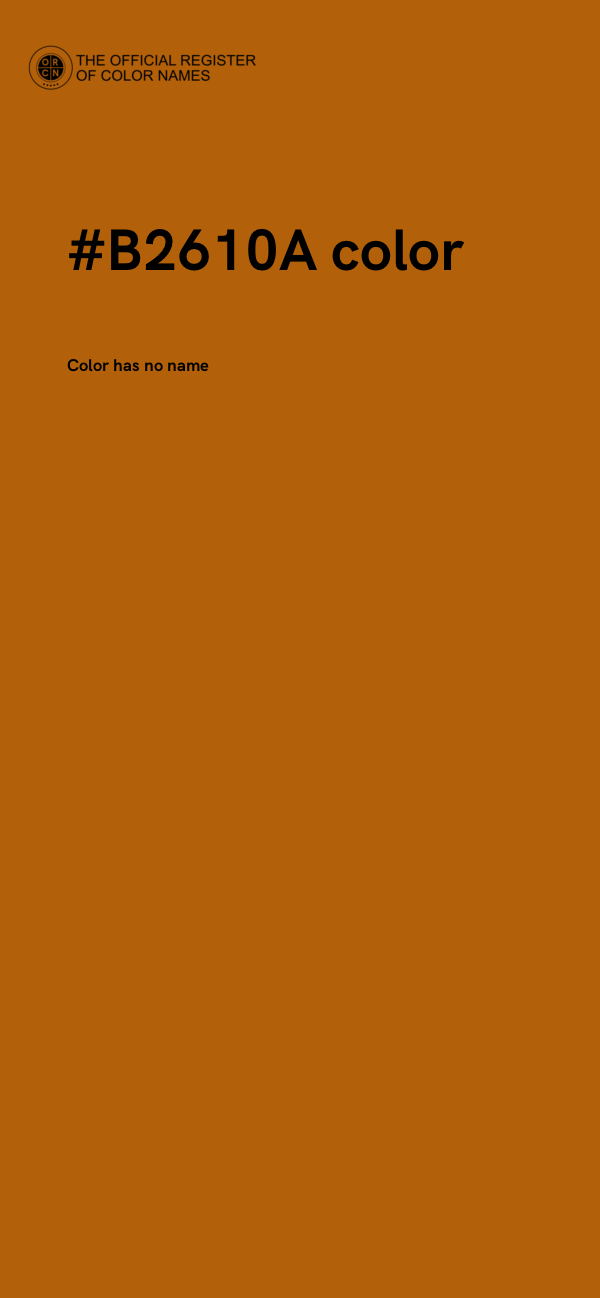 #B2610A color image