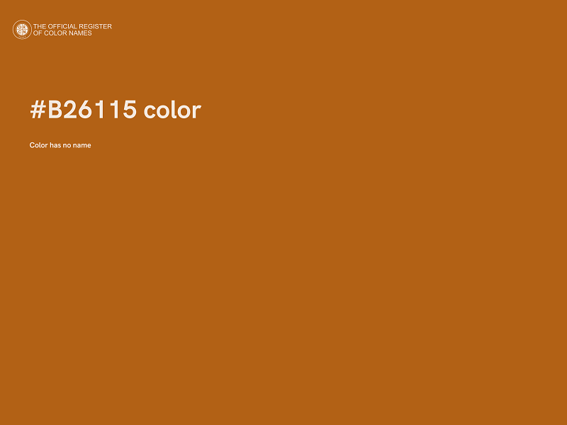 #B26115 color image