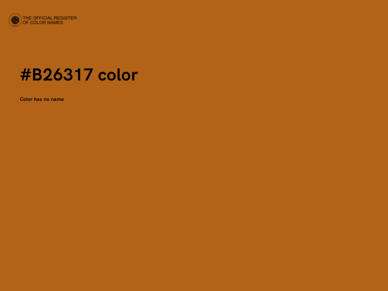 #B26317 color image
