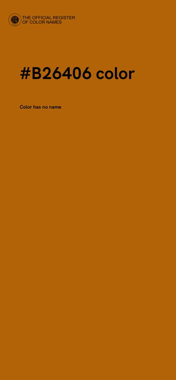 #B26406 color image