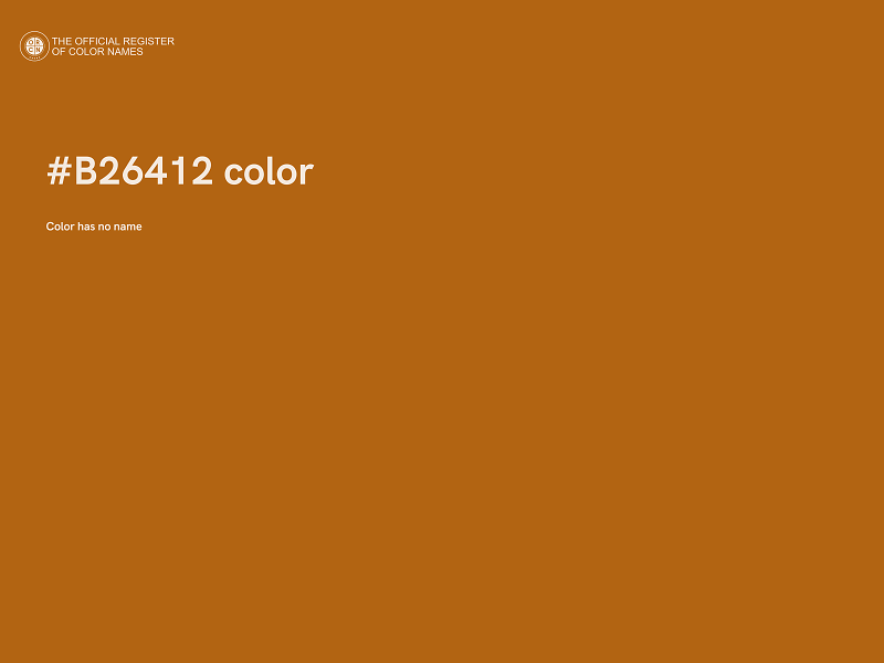 #B26412 color image