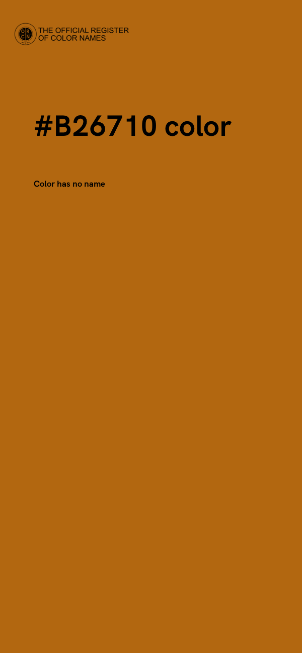 #B26710 color image
