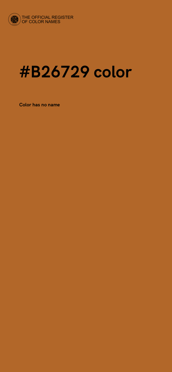 #B26729 color image