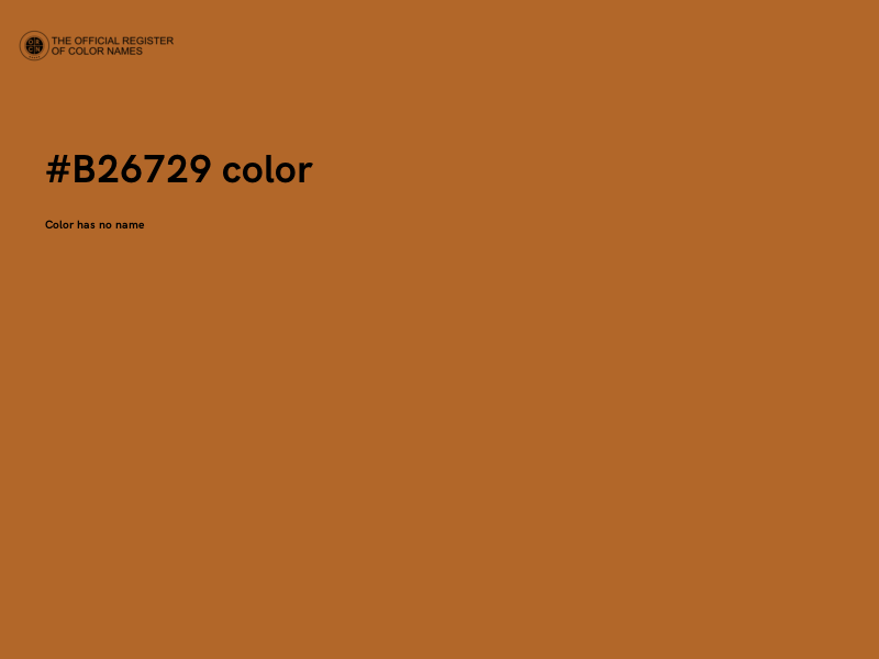 #B26729 color image
