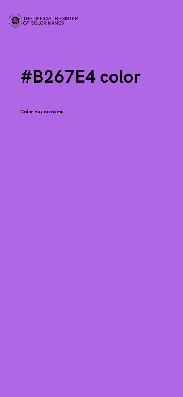 #B267E4 color image