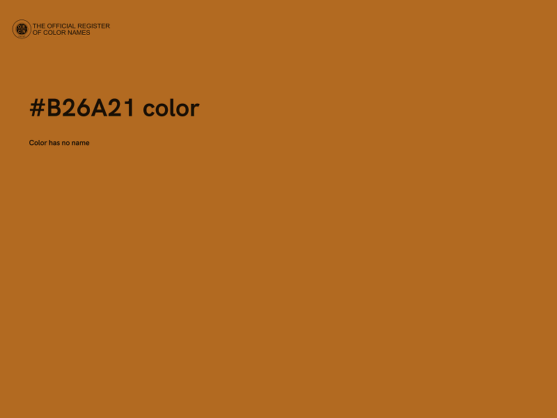 #B26A21 color image