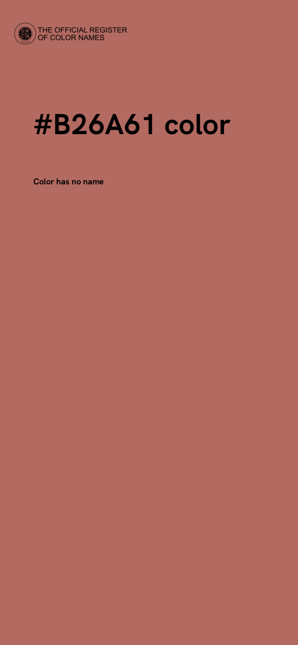 #B26A61 color image