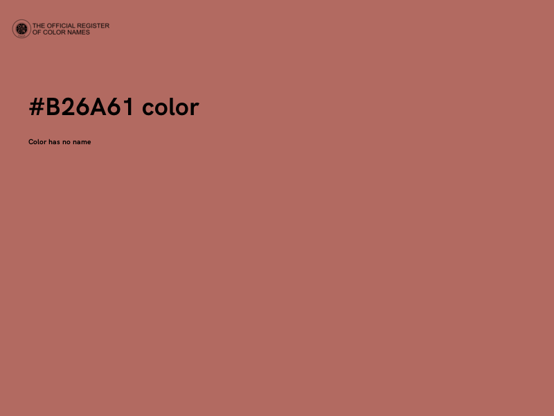 #B26A61 color image