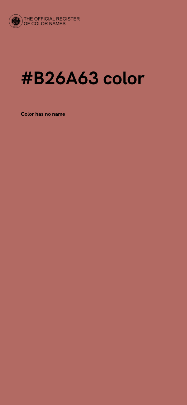 #B26A63 color image