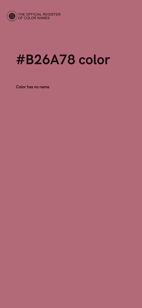 #B26A78 color image