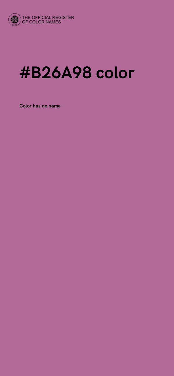 #B26A98 color image