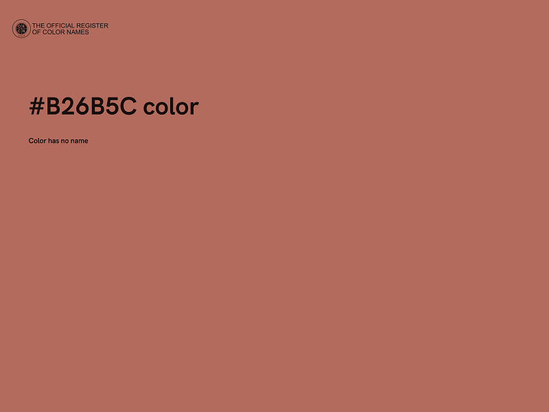 #B26B5C color image