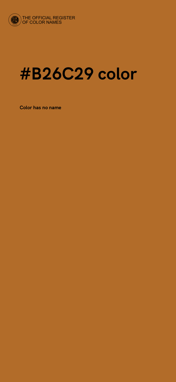 #B26C29 color image