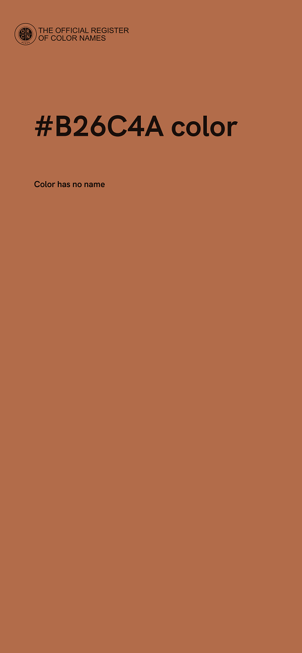 #B26C4A color image