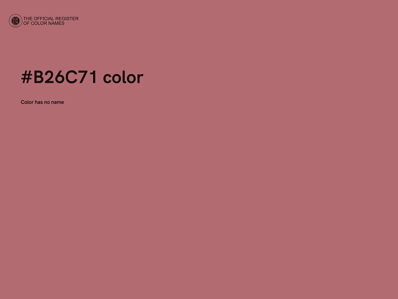 #B26C71 color image