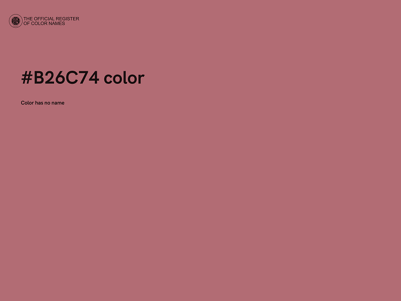 #B26C74 color image