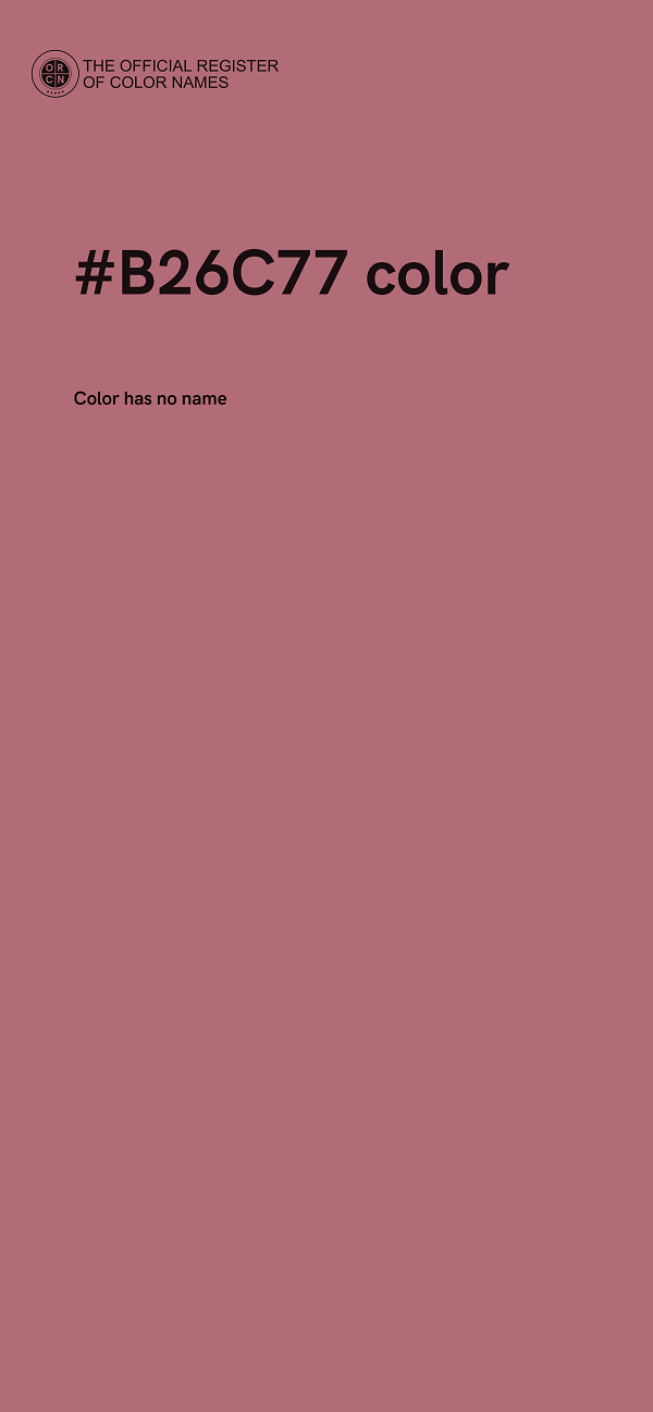 #B26C77 color image